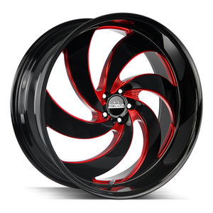 STRADA STREET CLASSICS C06 RETRO 6 24X10 15MM BLANK GLOSS BLACK CANDY RED MILLED | C06400015GBMLR