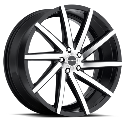 STRADA S41 SEGA 22X9 15MM 5X115 GLOSS BLACK MACHINED | S41251515GBM