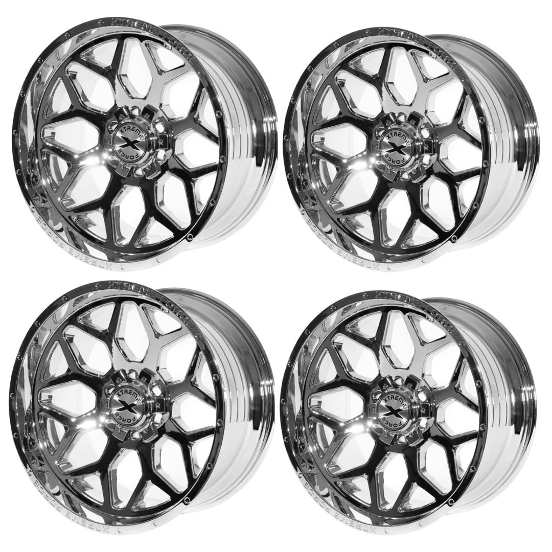 4 New 22x12 Xtreme Force XF-12 -51 Chrome 5x127/5x139.7 JEEP Wrangler-JEEP Gladiator