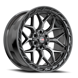 VORTEK VRP-504 20X9 0 6X135/6X139.7 BLACK DIAMOND CUT WITH DARK TINT