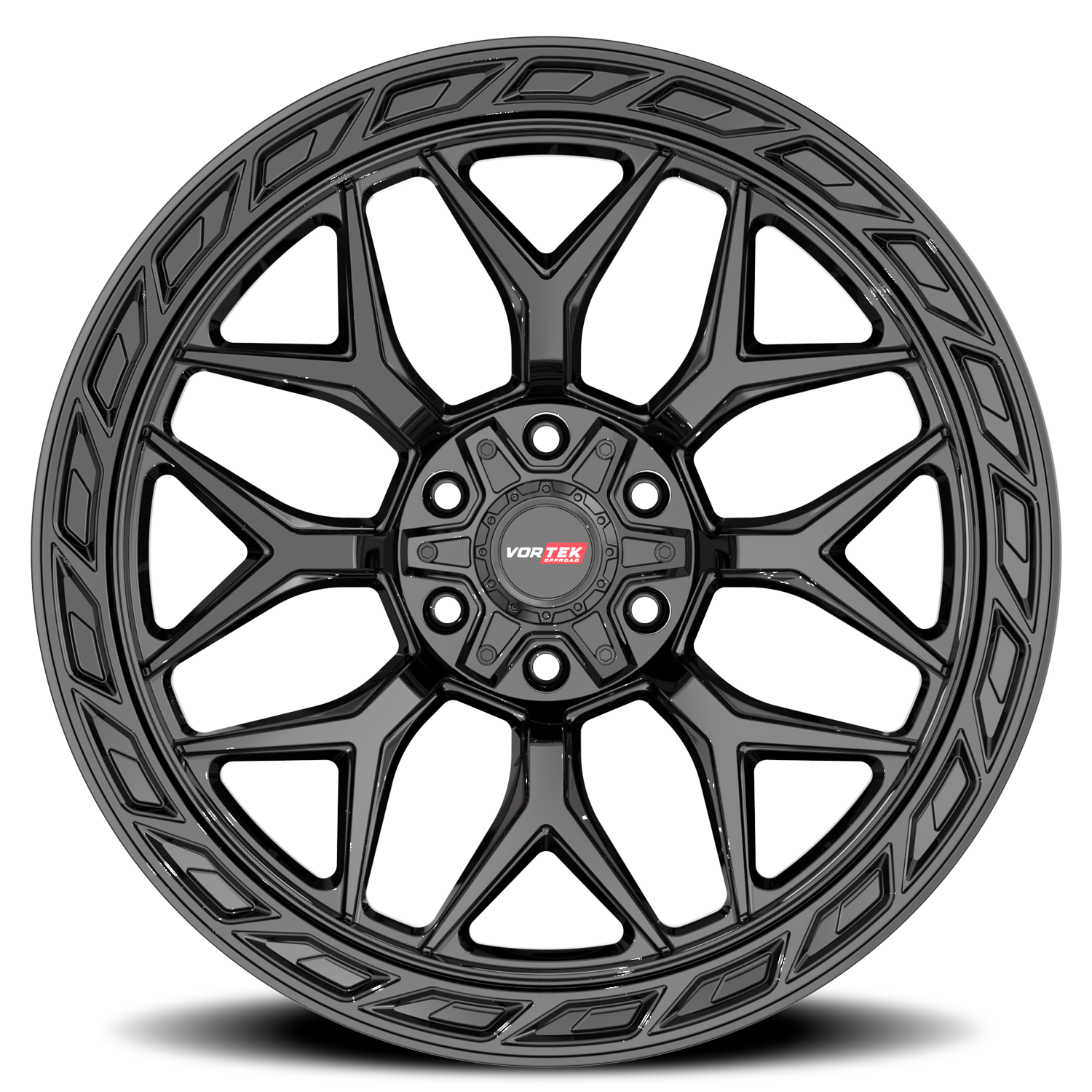 VORTEK VRP-504 20X9 0 6X135/6X139.7 GLOSS BLACK