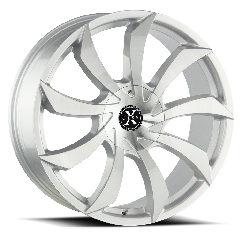 XCESS X01 X01 22X9 35MM 5X108/5X114.3 BRUSHED FACE SILVER | X01250435BFS