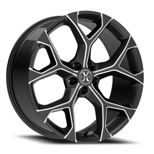 XCESS X05 5 FLAKE 22X9 35MM 5X120 GLOSS BLACK MILLED | X0529052035GBML