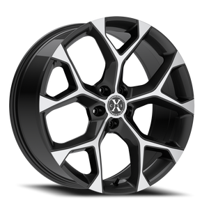 XCESS X05 5 FLAKE 24X9 15MM 5X115 GLOSS BLACK MACHINED | X0549051515GBM