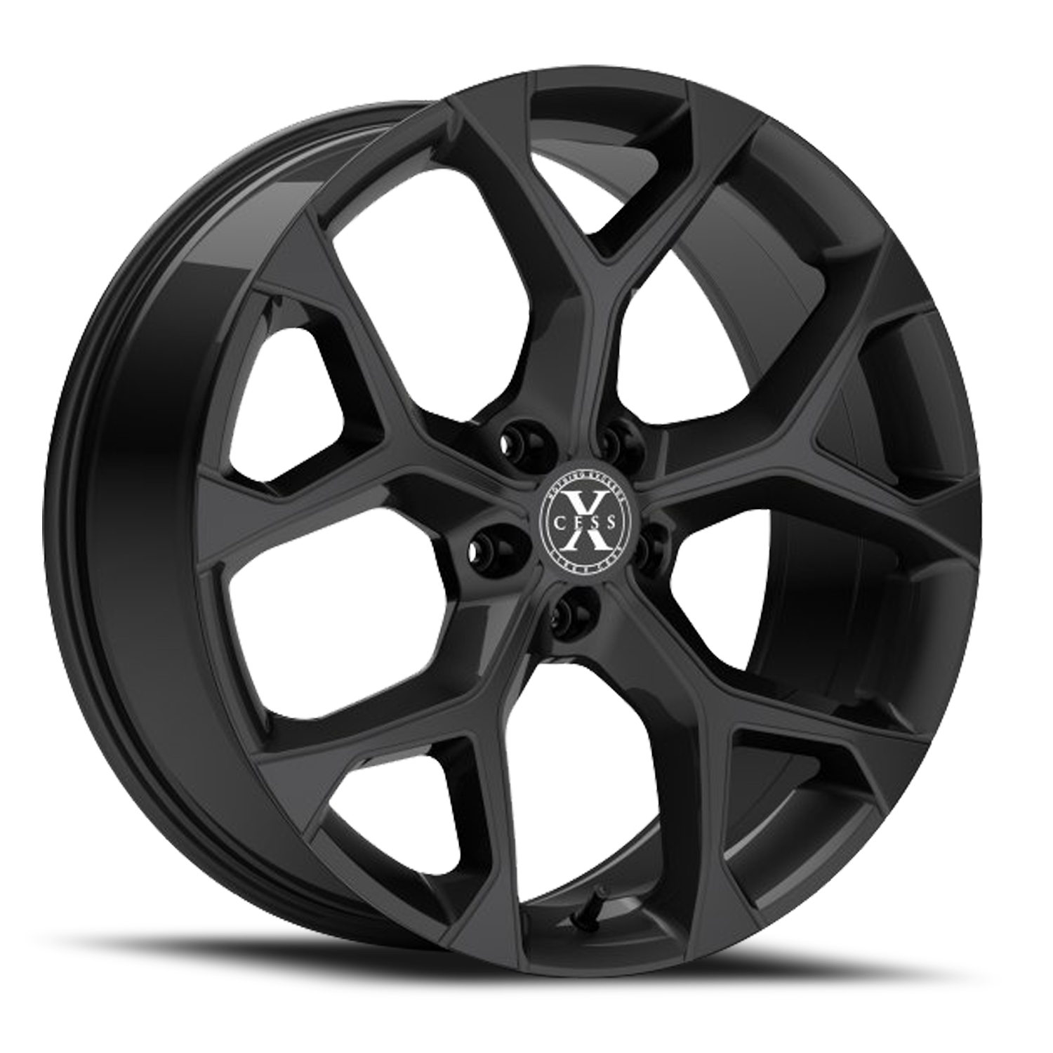 XCESS X05 5 FLAKE 24X9 15MM 5X115 ALL GLOSS BLACK | X0549051515GB