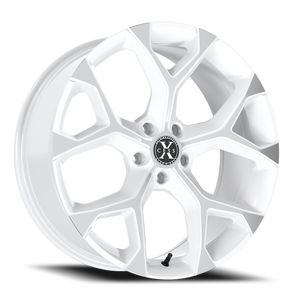 XCESS X05 5 FLAKE 22X9 15MM 5X115 WHITE MACHINED | X0529051515WM