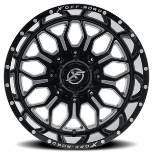 XF OFF-ROAD XF-227 20X12 -44 5X127/5X139.7 GLOSS BLACK & MILLED