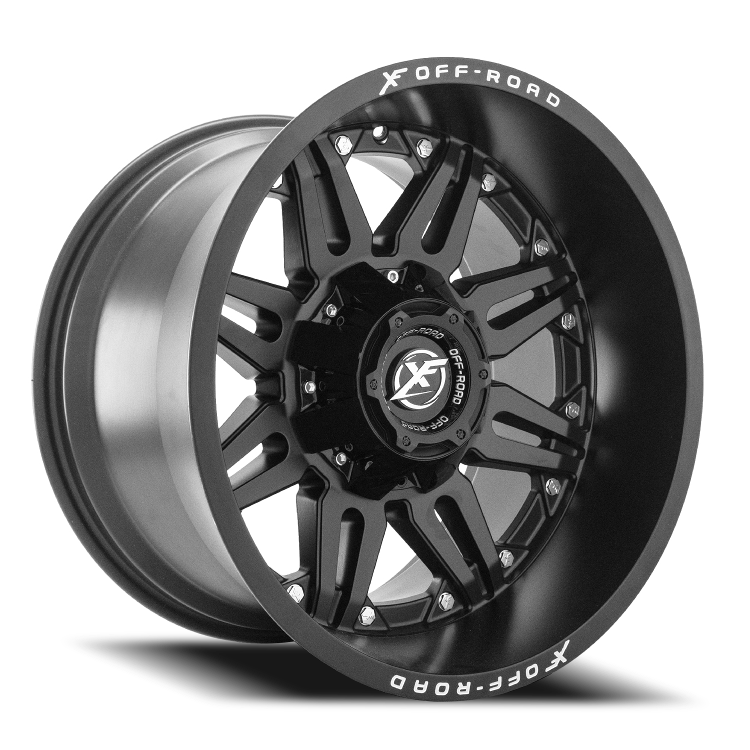 XF OFF-ROAD XF-204 18X9 -12 8X165.1/8X170 MATTE BLACK