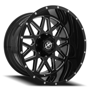 XF OFF-ROAD XF-211 20X10 -24 8X165.1/8X170 GLOSS BLACK & MACHINED