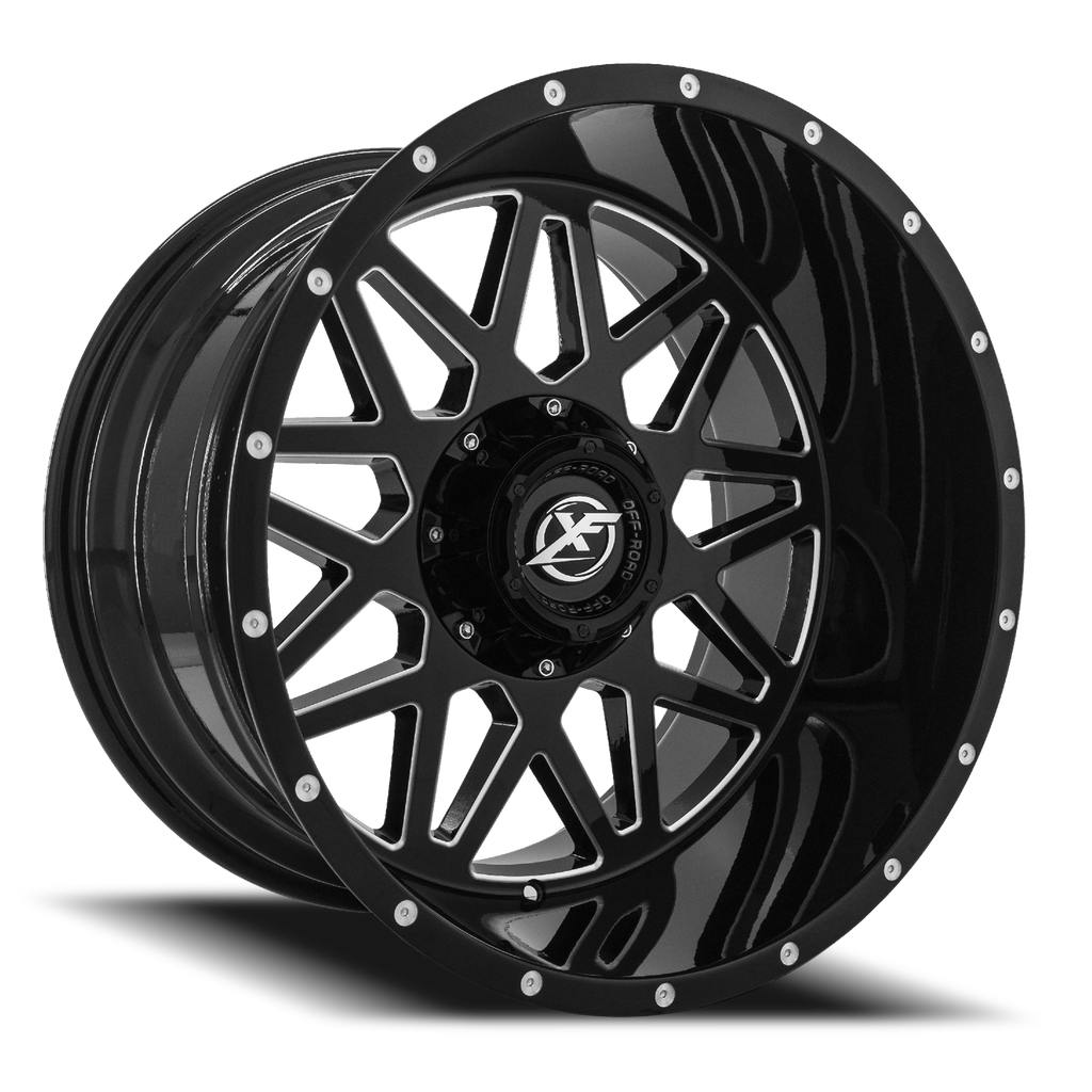XF OFF-ROAD XF-211 20X10 -12 6X135/6X139.7 GLOSS BLACK & MACHINED
