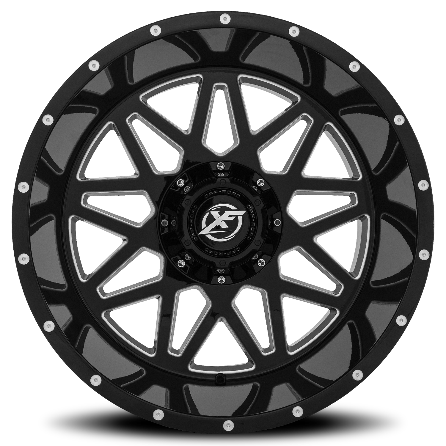 XF OFF-ROAD XF-211 20X10 -12 8X165.1/8X170 GLOSS BLACK & MACHINED