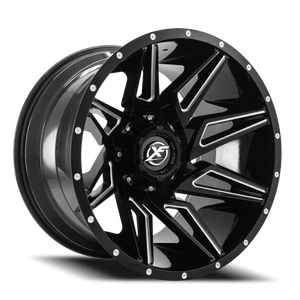 XF OFF-ROAD XF-218 20X12 -44 5X139.7/5X150 GLOSS BLACK & MILLED