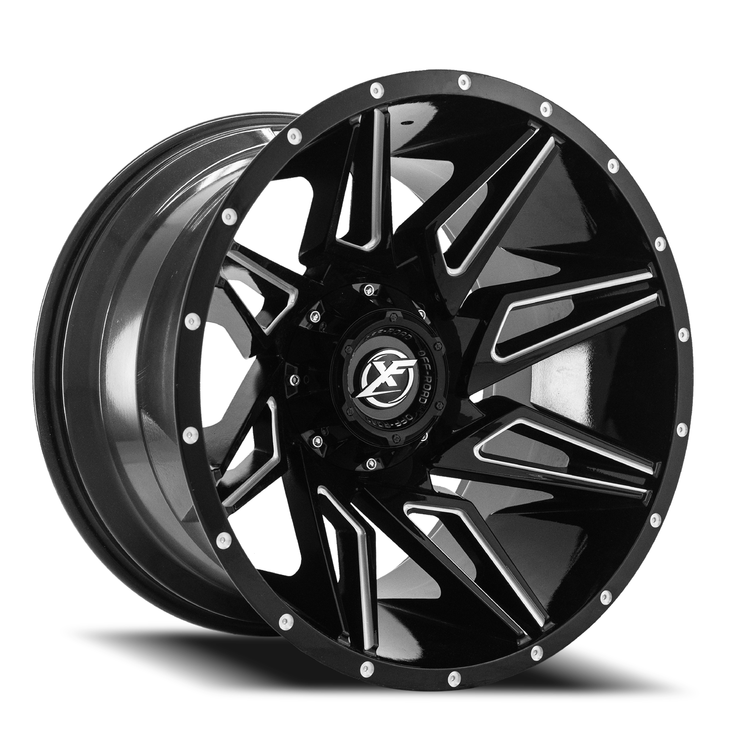 XF OFF-ROAD XF-218 20X9 0 8X165.1/8X170 GLOSS BLACK & MILLED