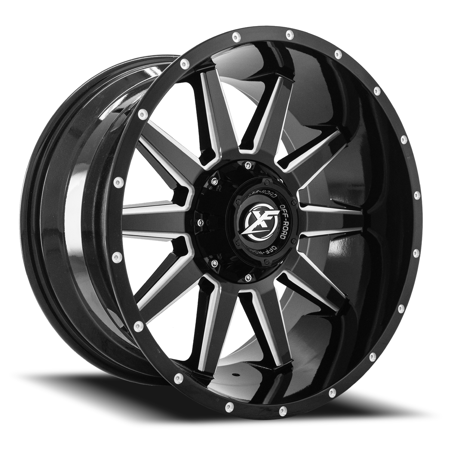 XF OFF-ROAD XF-219 20X9 0 5X139.7/5X150 GLOSS BLACK & MILLED