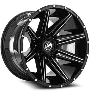 XF OFF-ROAD XF-220 22X10 -18 BLANK 5X GLOSS BLACK & MILLED