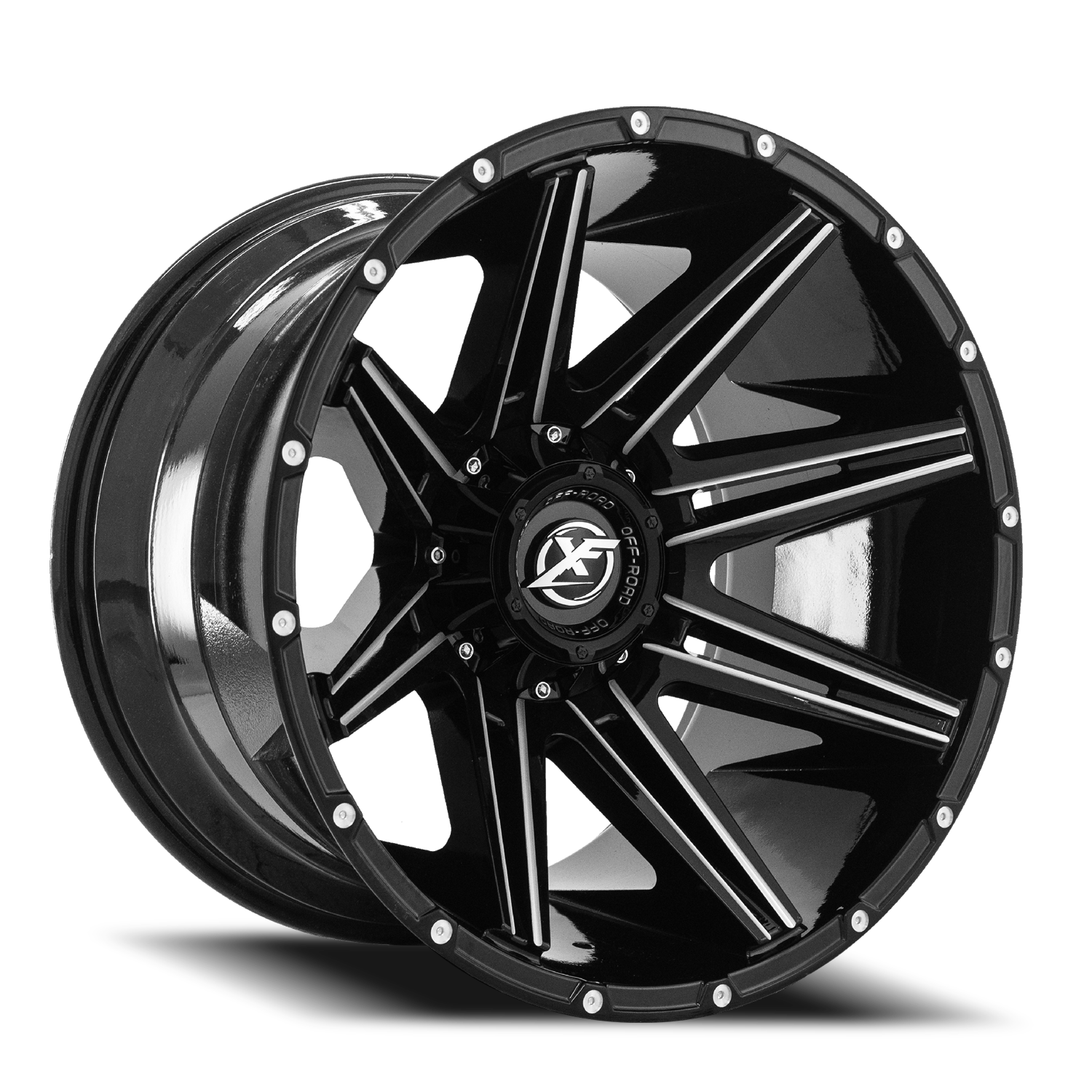 XF OFF-ROAD XF-220 18X9 12 8X165.1/8X180 GLOSS BLACK & MILLED