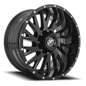 XF OFF-ROAD XF-221 20X10 -12 5X127/5X139.7 GLOSS BLACK & MILLED