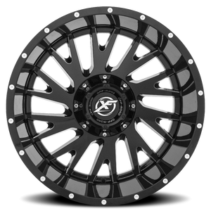 XF OFF-ROAD XF-221 22X12 -44 5X127/5X139.7 GLOSS BLACK & MILLED