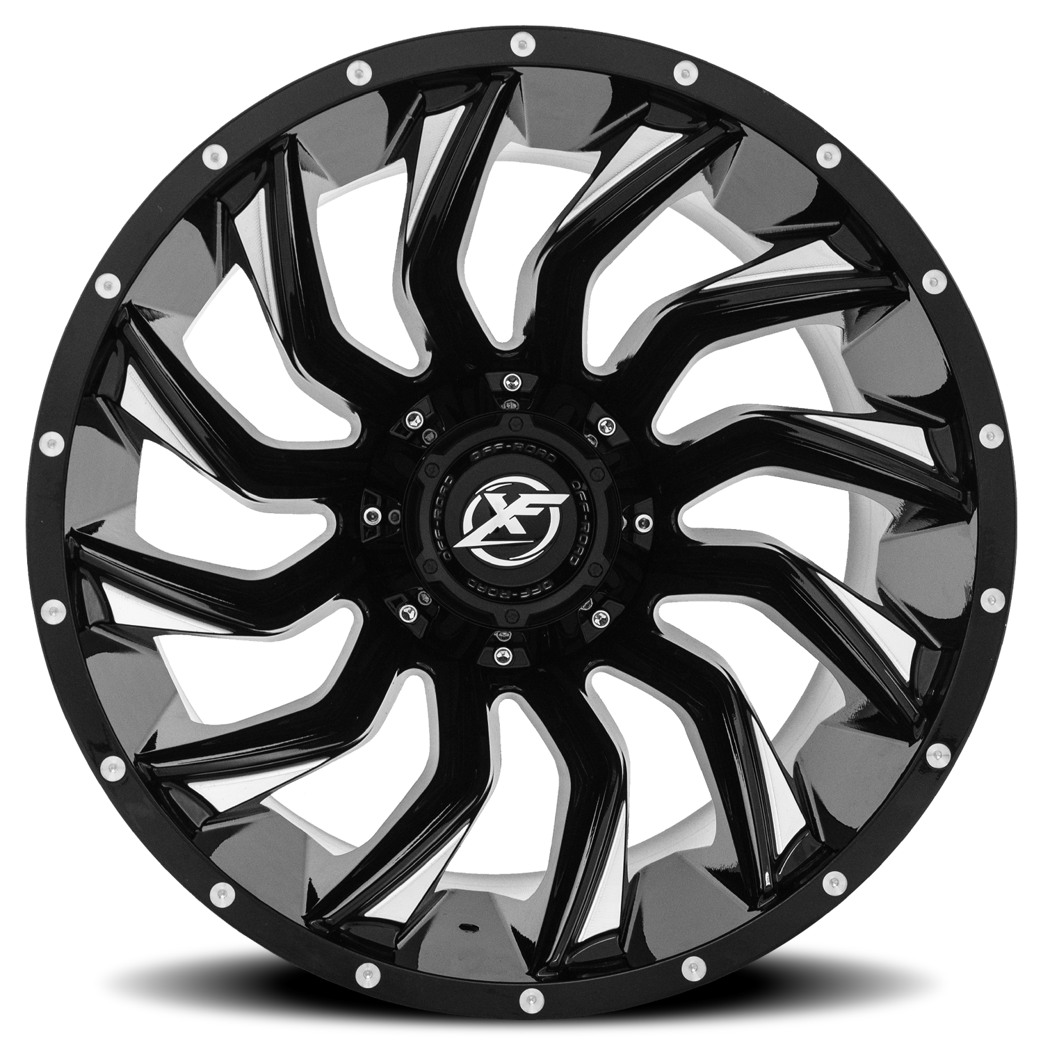 XF OFF-ROAD XF-224 20X9 0 8X165.1/8X170 GLOSS BLACK & MILLED