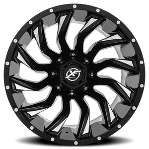 XF OFF-ROAD XF-224 20X10 -12 5X127/5X139.7 GLOSS BLACK & MILLED