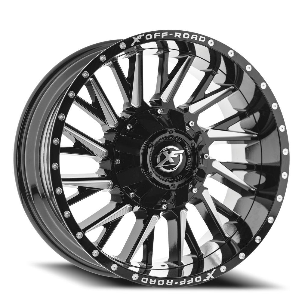 XF OFF-ROAD XF-226 20X9 0 8X165.1/8X170 GLOSS BLACK & MILLED