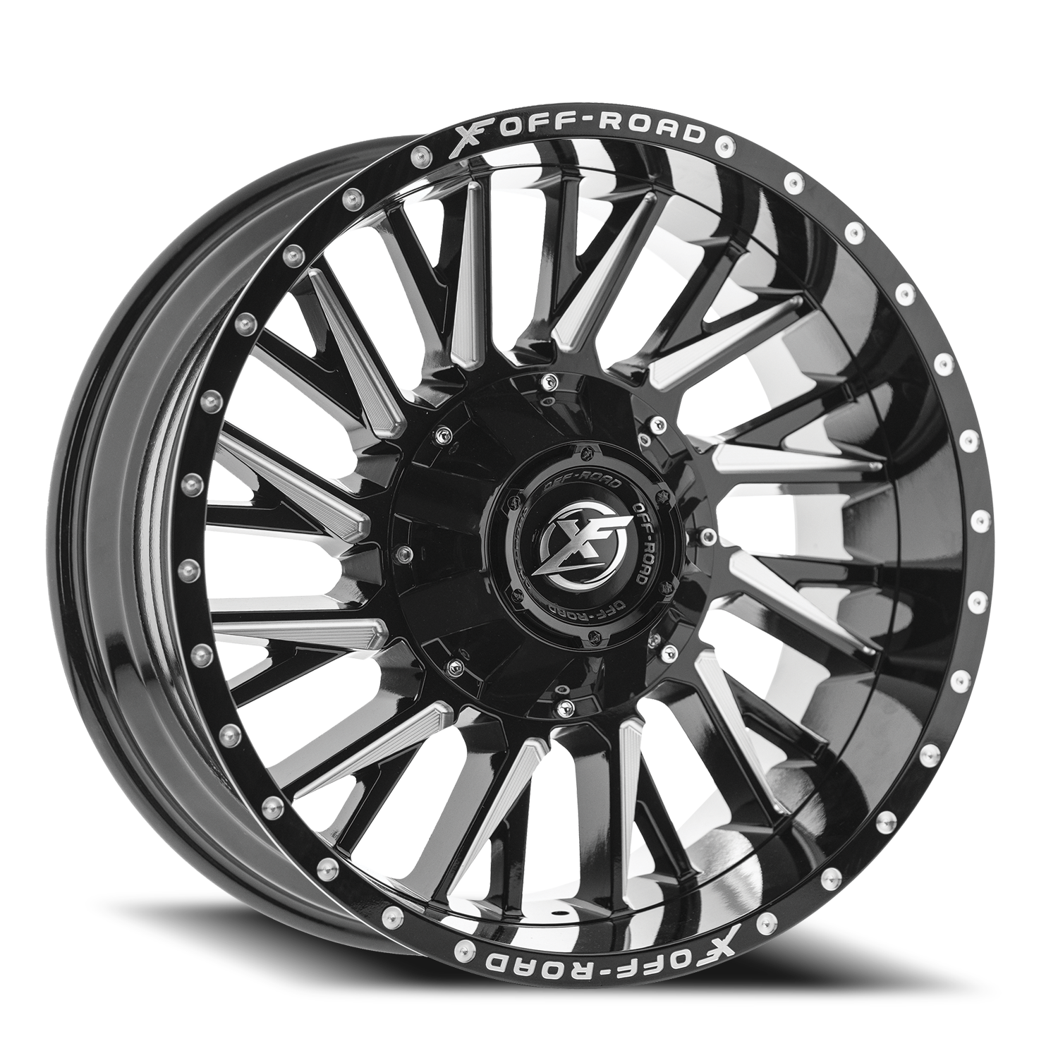 XF OFF-ROAD XF-226 20X9 -12 5X139.7/5X150 GLOSS BLACK & MILLED