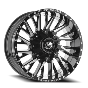 XF OFF-ROAD XF-226 20X9 -12 5X139.7/5X150 GLOSS BLACK & MILLED