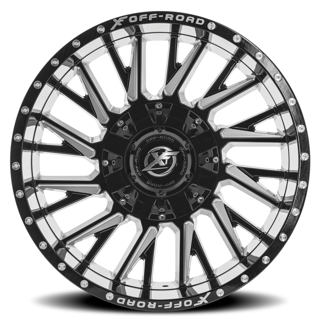 XF OFF-ROAD XF-226 20X10 -24 5X127/5X139.7 GLOSS BLACK & MILLED