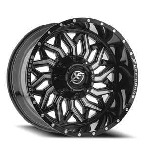 XF OFF-ROAD XF-228 26X14 -76 6X135/6X139.7 GLOSS BLACK & MILLED