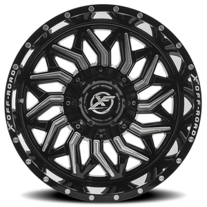 XF OFF-ROAD XF-228 26X14 -76 6X135/6X139.7 GLOSS BLACK & MILLED