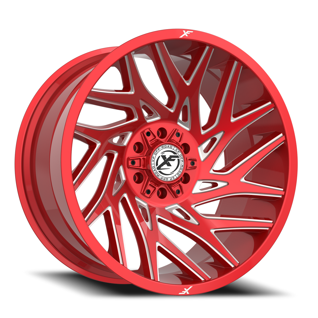 XF OFF-ROAD XF-229 22X12 -44 5X127/5X139.7 ANODIZED RED & MILLED