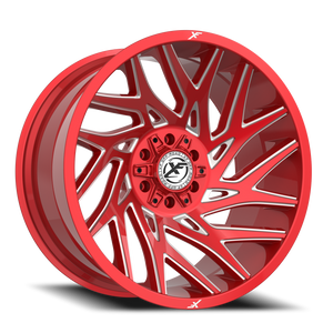 XF OFF-ROAD XF-229 22X12 -44 5X127/5X139.7 ANODIZED RED & MILLED