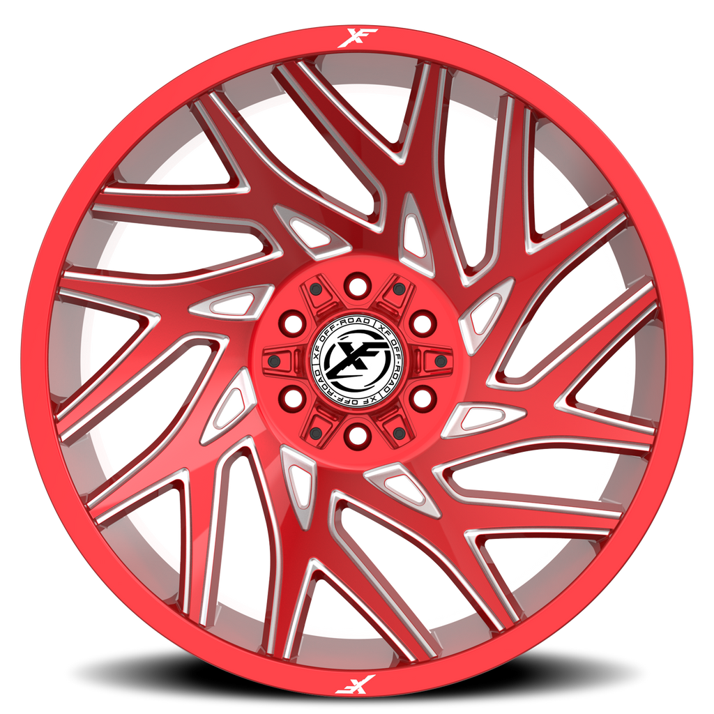 XF OFF-ROAD XF-229 22X10 -24 6X135/6X139.7 ANODIZED RED & MILLED