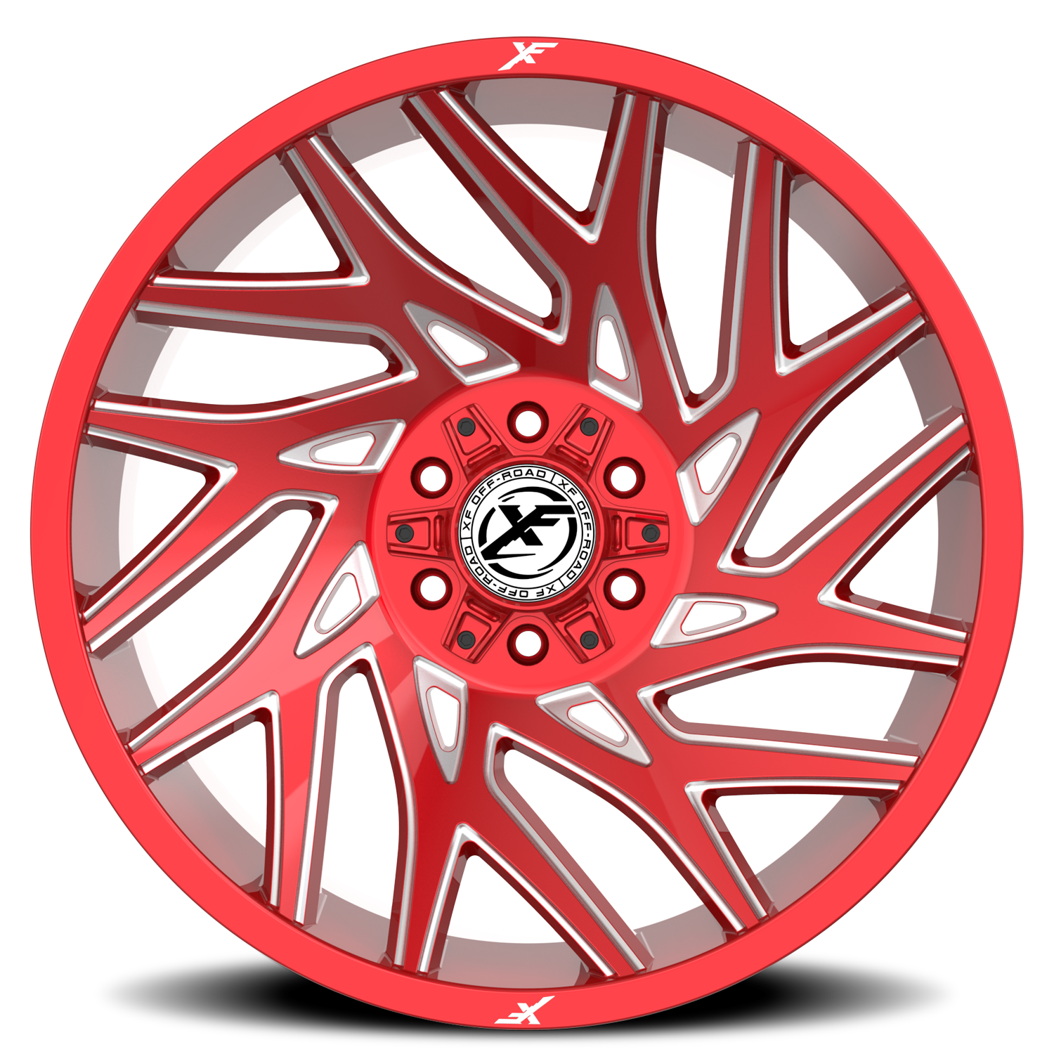 XF OFF-ROAD XF-229 20X10 -24 5X127/5X139.7 ANODIZED RED & MILLED