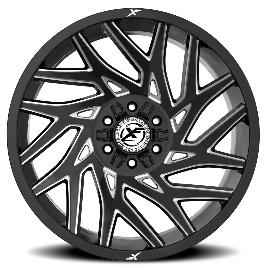 XF OFF-ROAD XF-229 20X10 -12 5X127/5X139.7 GLOSS BLACK & MILLED