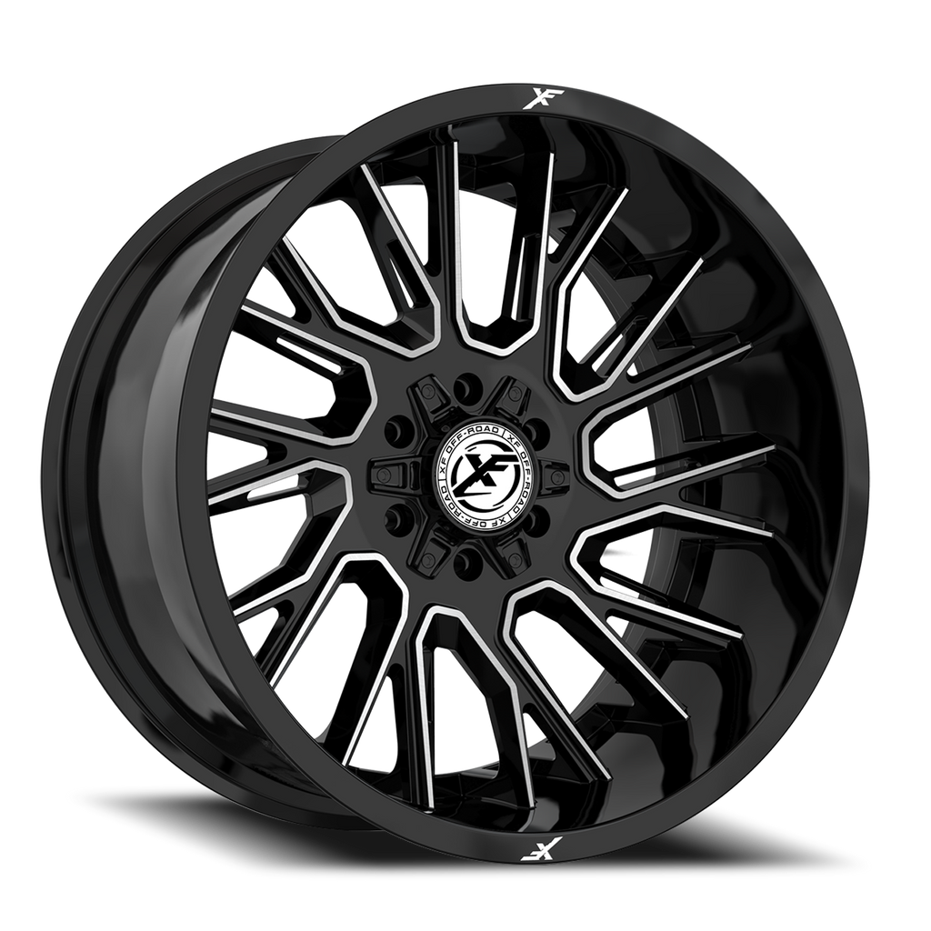 XF OFF-ROAD XF-230 22X10 -24 6X135/6X139.7 GLOSS BLACK & MACHINED