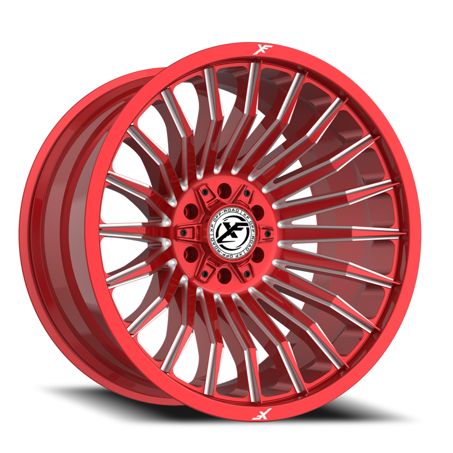 XF OFF-ROAD XF-231 22X12 -44 5X127/5X139.7 ANODIZED RED & MILLED