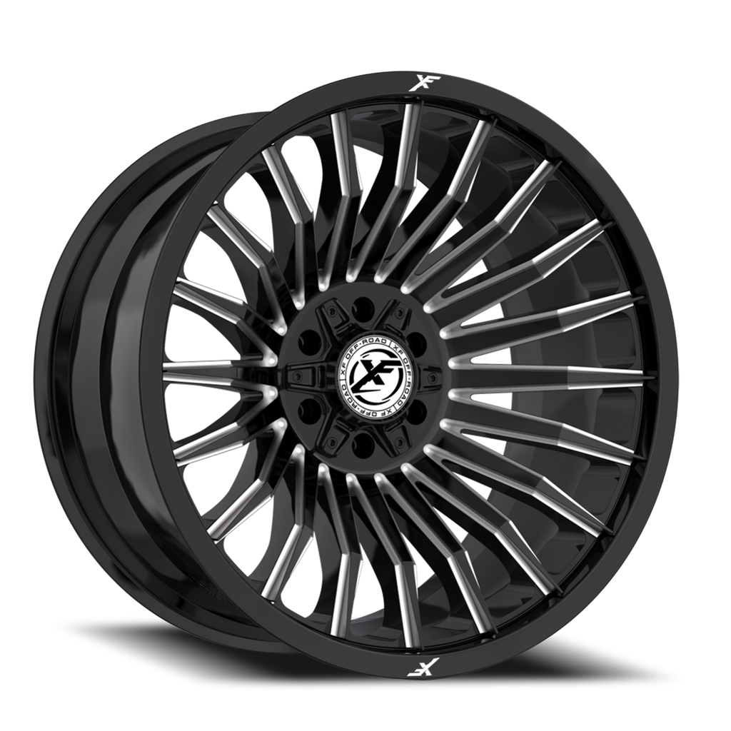 XF OFF-ROAD XF-231 20X12 -44 5X127/5X139.7 GLOSS BLACK & MILLED