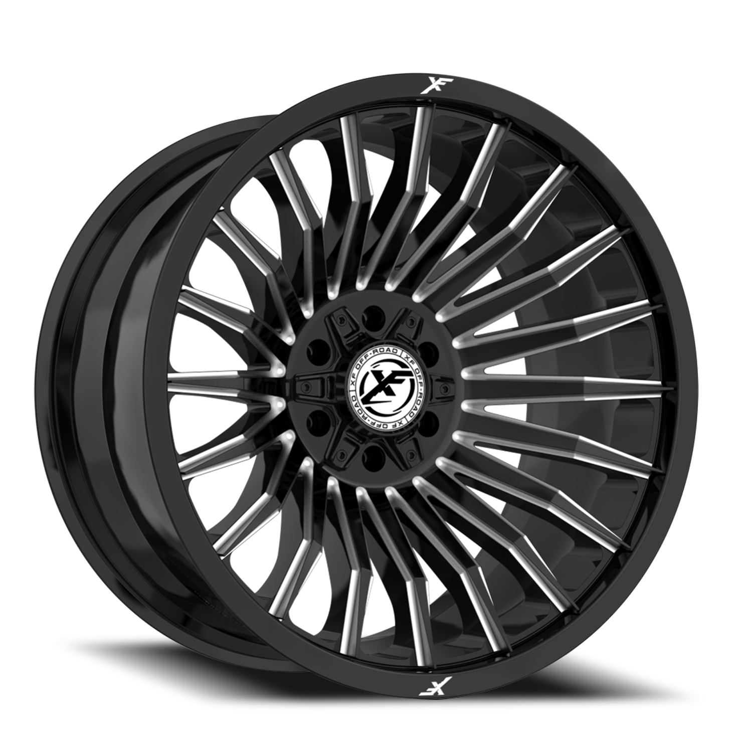 XF OFF-ROAD XF-231 20X12 -44 5X127/5X139.7 GLOSS BLACK & MILLED