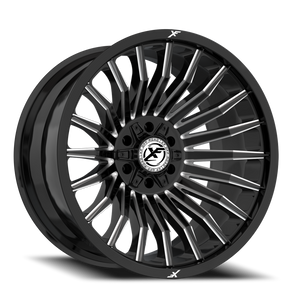 XF OFF-ROAD XF-231 20X12 -44 5X127/5X139.7 GLOSS BLACK & MILLED