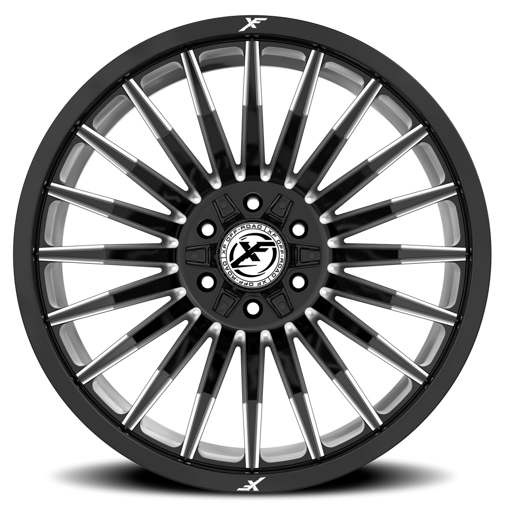 XF OFF-ROAD XF-231 20X9 12 6X135/6X139.7 GLOSS BLACK & MILLED