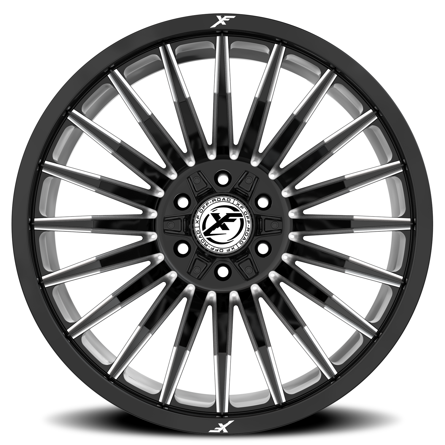 XF OFF-ROAD XF-231 20X9 12 6X135/6X139.7 GLOSS BLACK & MILLED