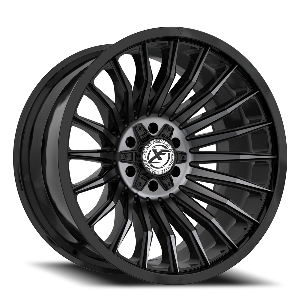 XF OFF-ROAD XF-231 20X10 -12 6X135/6X139.7 GLOSS BLACK & MACHINED TITANIUM DOUBLE DARK TINT