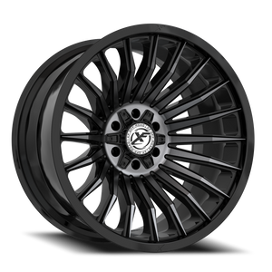 XF OFF-ROAD XF-231 20X10 -12 6X135/6X139.7 GLOSS BLACK & MACHINED TITANIUM DOUBLE DARK TINT