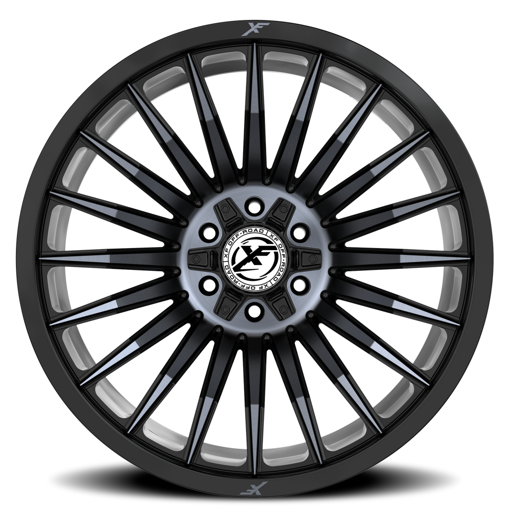 XF OFF-ROAD XF-231 20X10 -24 5X127/5X139.7 GLOSS BLACK & MACHINED TITANIUM DOUBLE DARK TINT