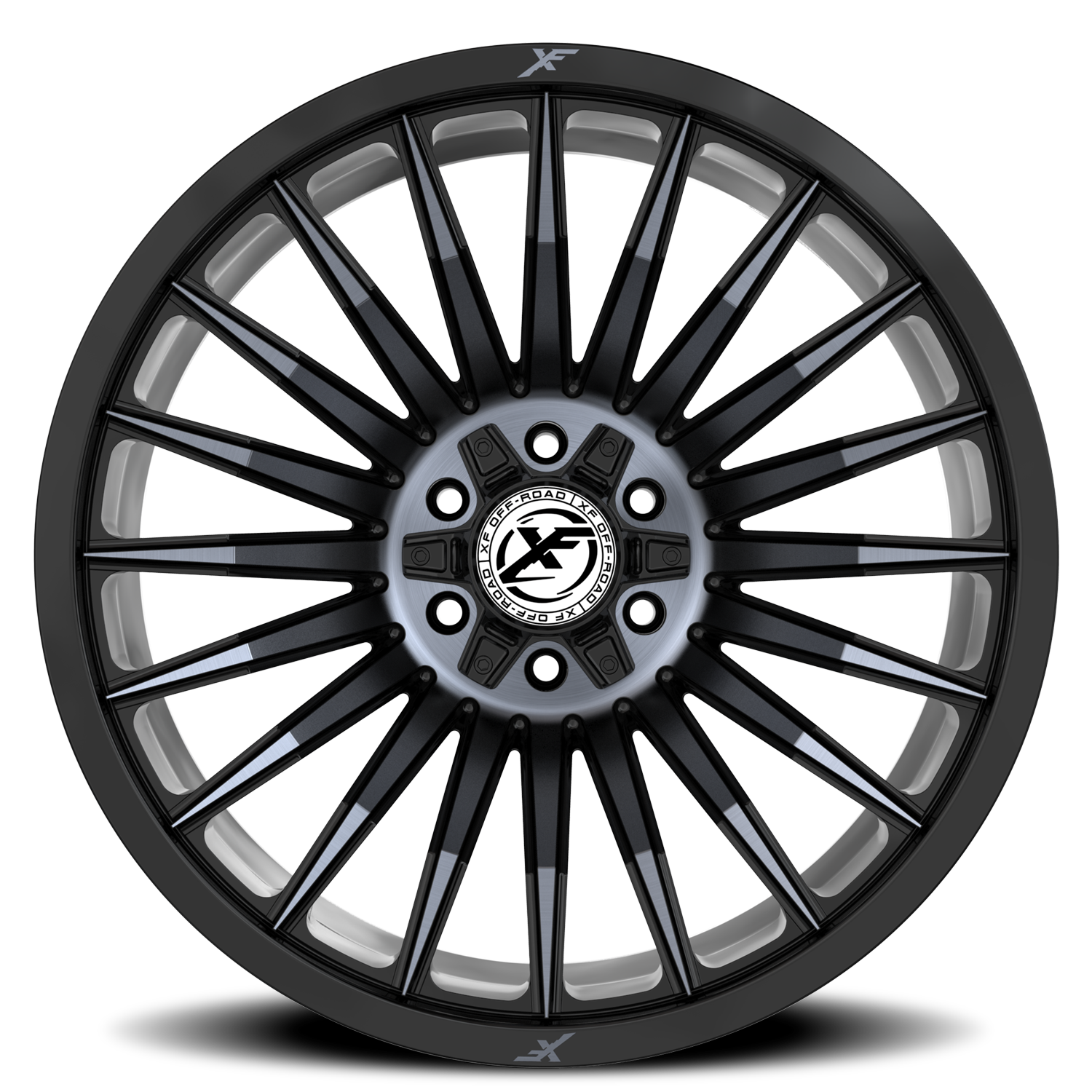 XF OFF-ROAD XF-231 20X10 -24 5X127/5X139.7 GLOSS BLACK & MACHINED TITANIUM DOUBLE DARK TINT