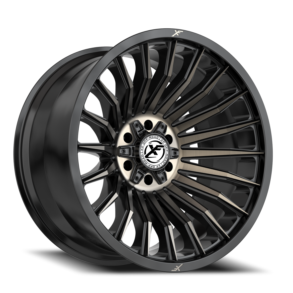 XF OFF-ROAD XF-231 22X12 -44 6X135/6X139.7 SATIN BLACK & BRONZE MACHINED DOUBLE DARK TINT