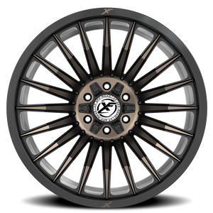 XF OFF-ROAD XF-231 20X10 -12 6X135/6X139.7 SATIN BLACK & BRONZE MACHINED DOUBLE DARK TINT