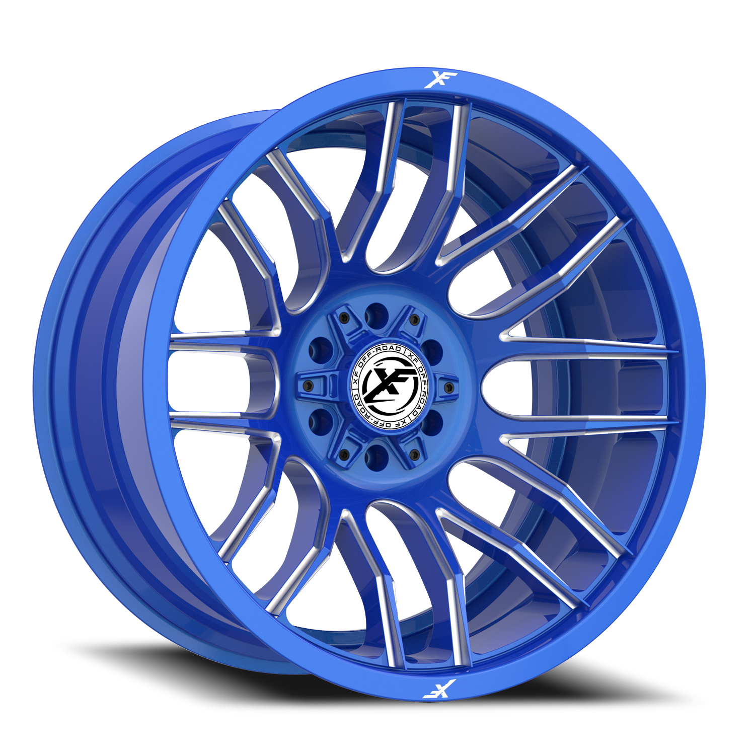 XF OFF-ROAD XF-232 20X10 -24 6X135/6X139.7 ANODIZED BLUE & MILLED