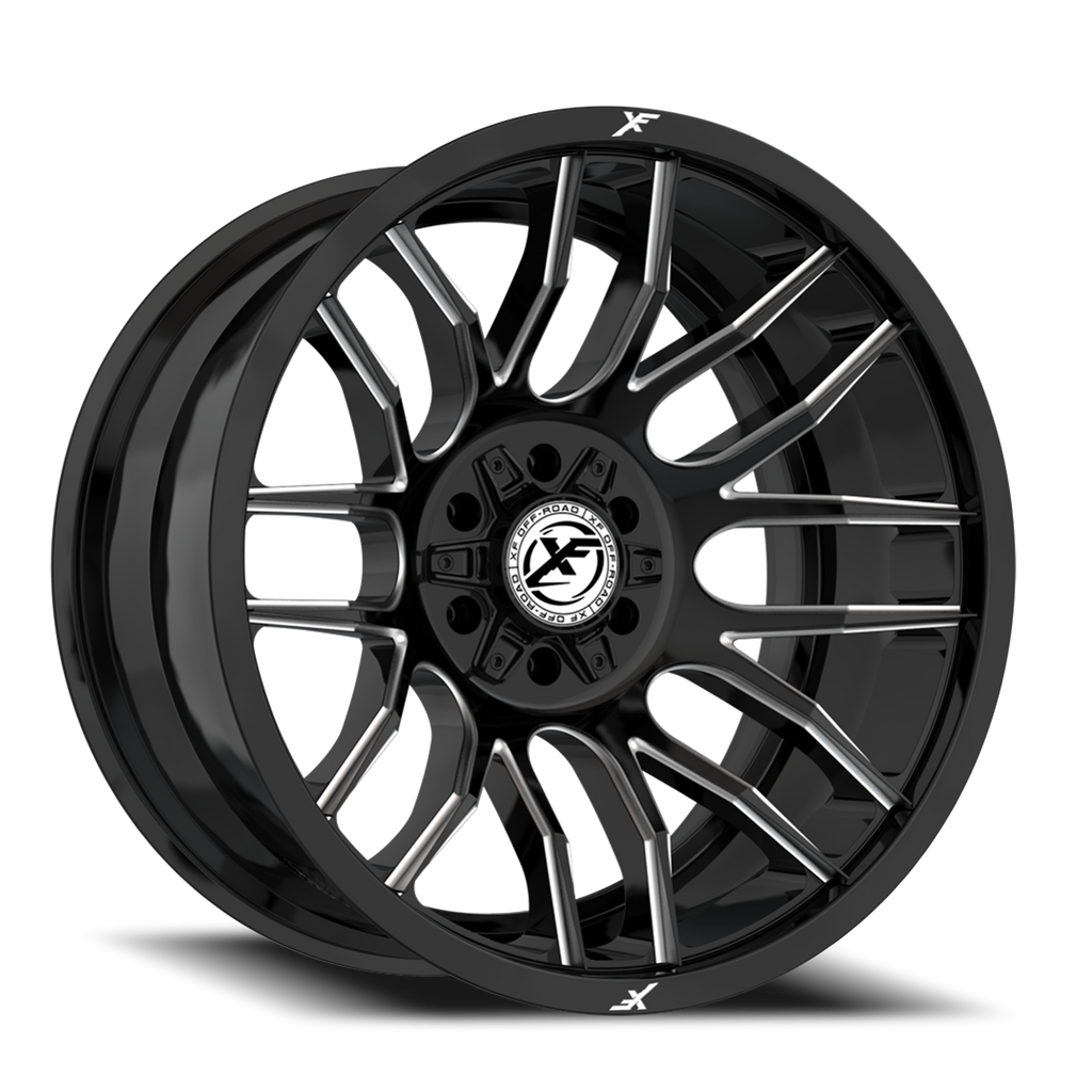 XF OFF-ROAD XF-232 17X9 0 5X127/5X139.7 GLOSS BLACK & MILLED